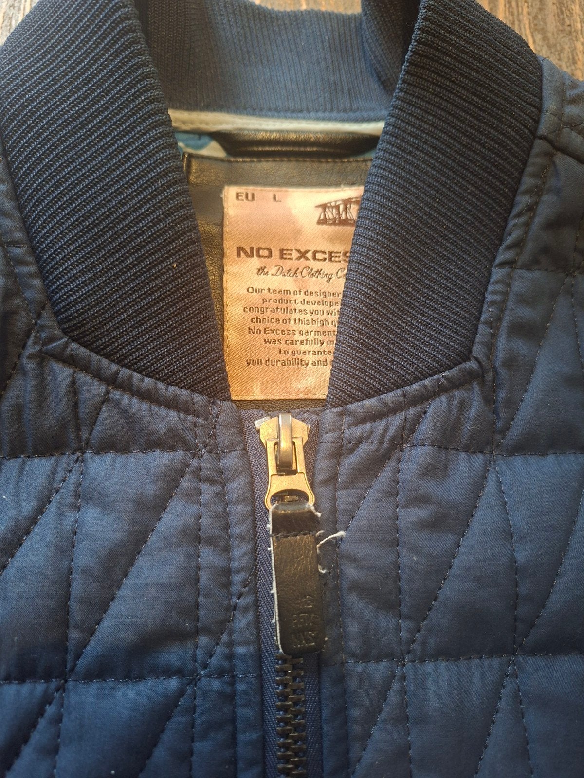 Prachtige Nieuwe Gewatteerde Katoen Linnen heren  Jas Maat L, Maat 52/54 (L), Blauw, Nieuw, Ophalen of Verzenden