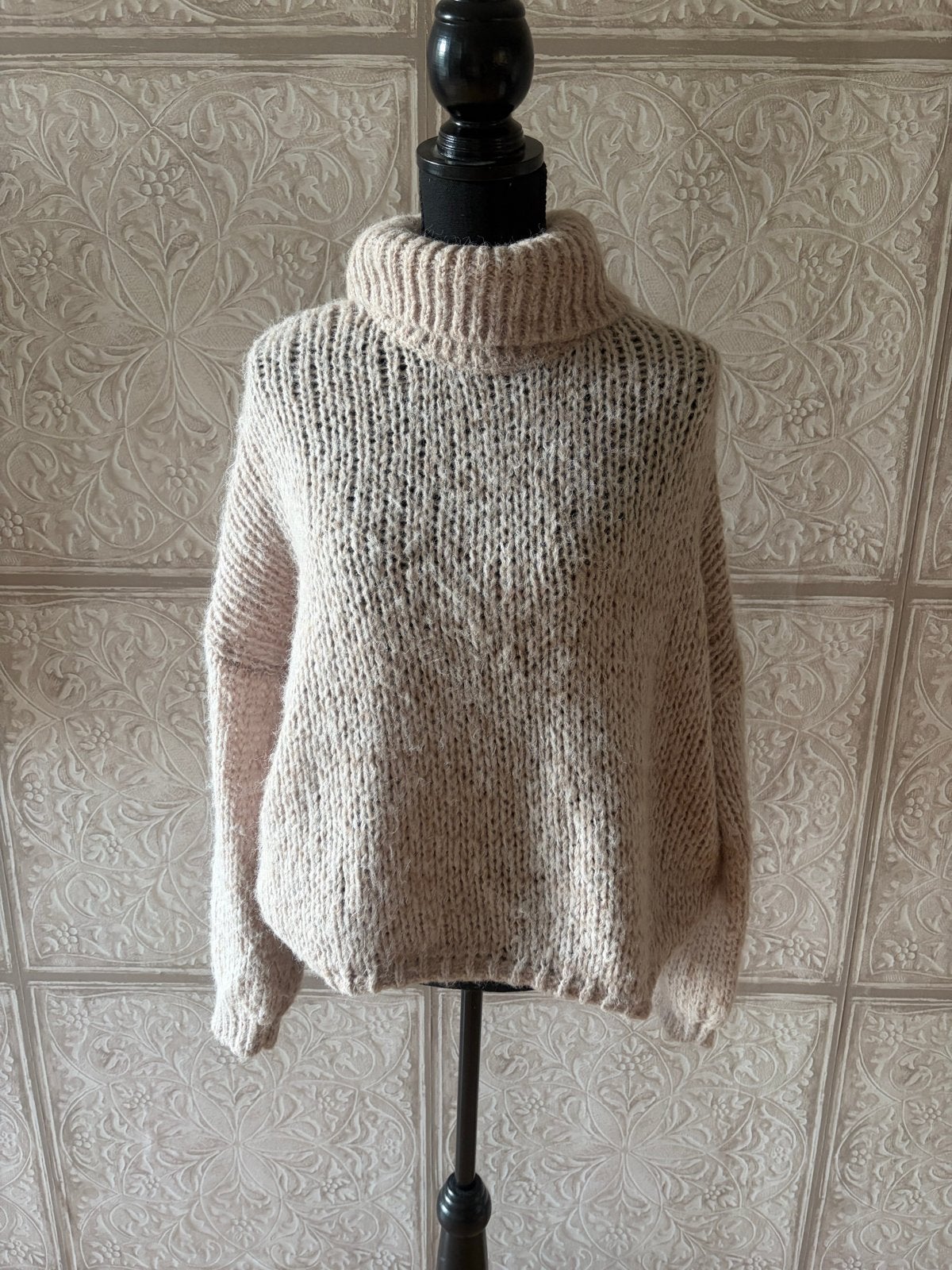 Vero Moda gebreide coltrui - Zo goed als nieuw, Ophalen of Verzenden, Zo goed als nieuw, Maat 42/44 (L), Beige