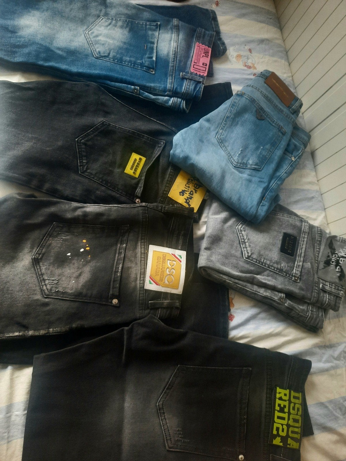 Dsquared2, Palm Angels, Moncler, Armani Jeans, Off-White, Dsquared2, Zwart, Overige jeansmaten, Ophalen of Verzenden