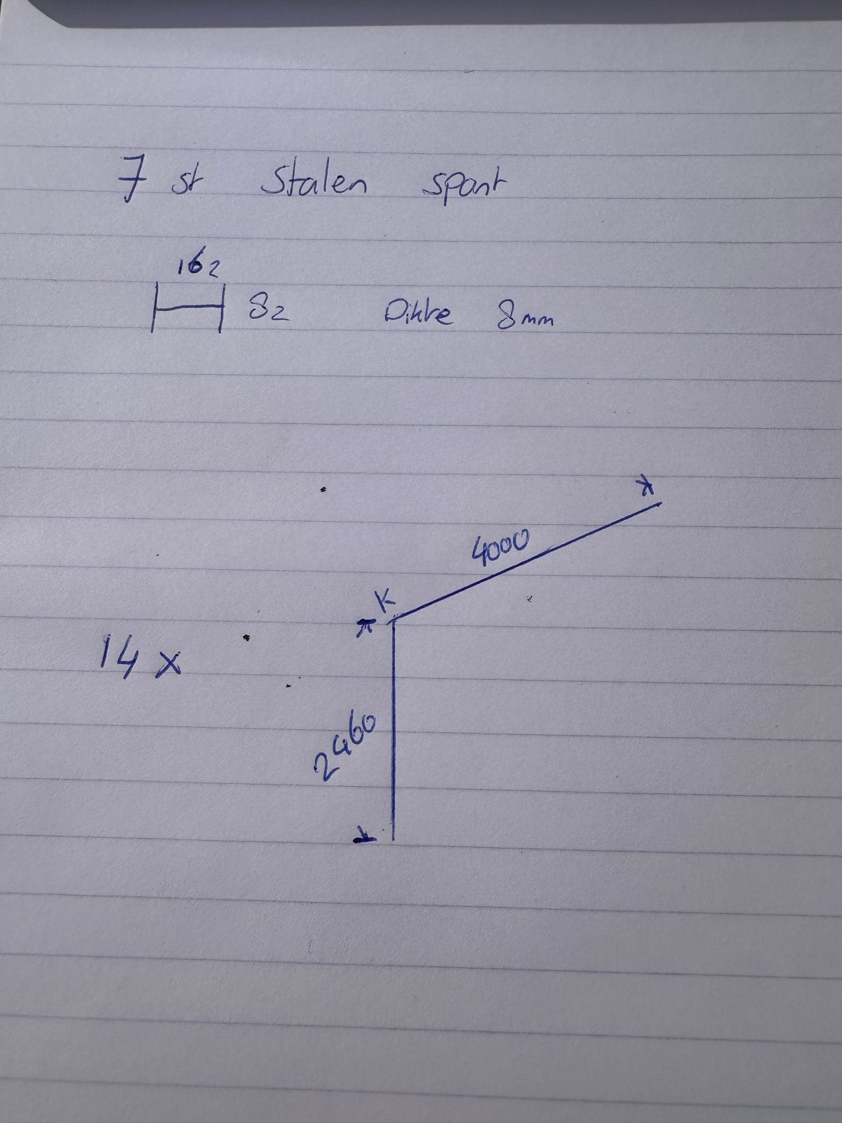7 Stalen Spanten - 162x82mm, 8mm dikte, 4m lang, Doe-het-zelf en Verbouw, Metalen, Ophalen of Verzenden, Gebruikt, IJzer