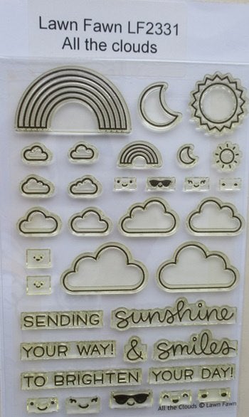 Lawn Fawn; All the Clouds, Ophalen of Verzenden, Zo goed als nieuw, Clearstamp