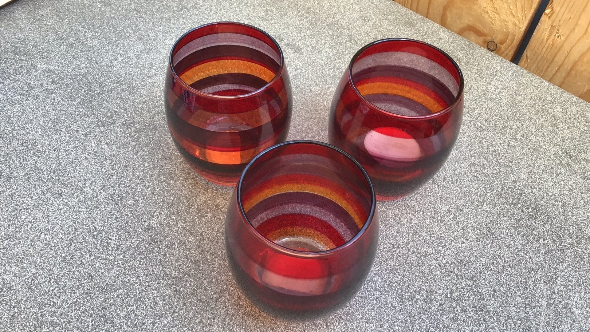 Retro waxine lichtjes, Ophalen, Waxinelichthouder, 15 cm, Rood