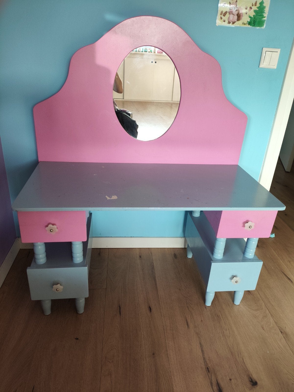 Make-up tafel, Ophalen, Wit, Gehele gezicht
