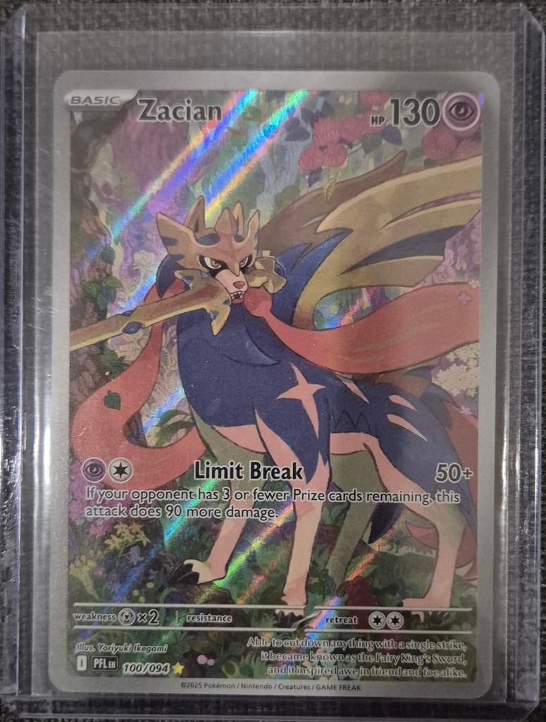 Zacian Pokémon Kaart - Full Art Foil (100/094), Hobby en Vrije tijd, Verzamelkaartspellen | Pokémon, Nieuw, Losse kaart, Foil