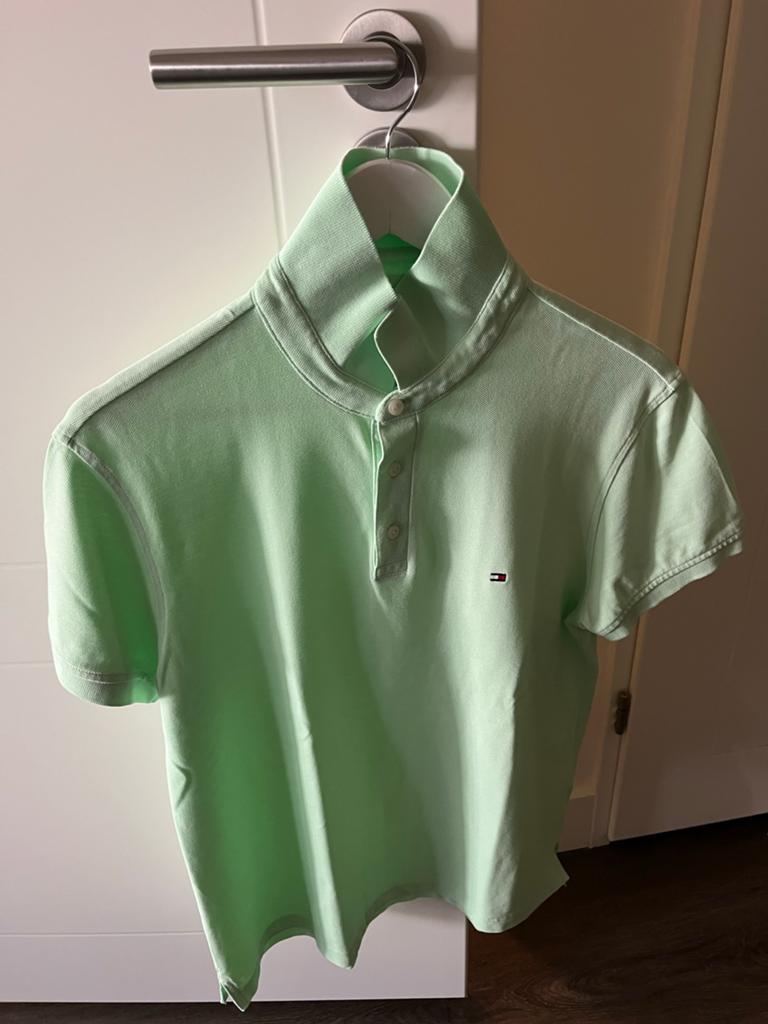 Nieuwe Tommy Hilfiger polo - Mintgroen - Maat L, Kleding | Heren, Polo's, Ophalen of Verzenden, Zo goed als nieuw, Maat 52/54 (L)