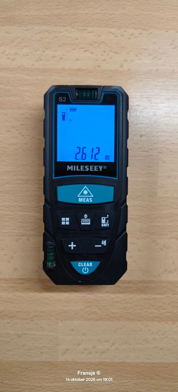Mileseey S2 Laser Afstandsmeter 50m, Ophalen of Verzenden, Zo goed als nieuw, Afstand