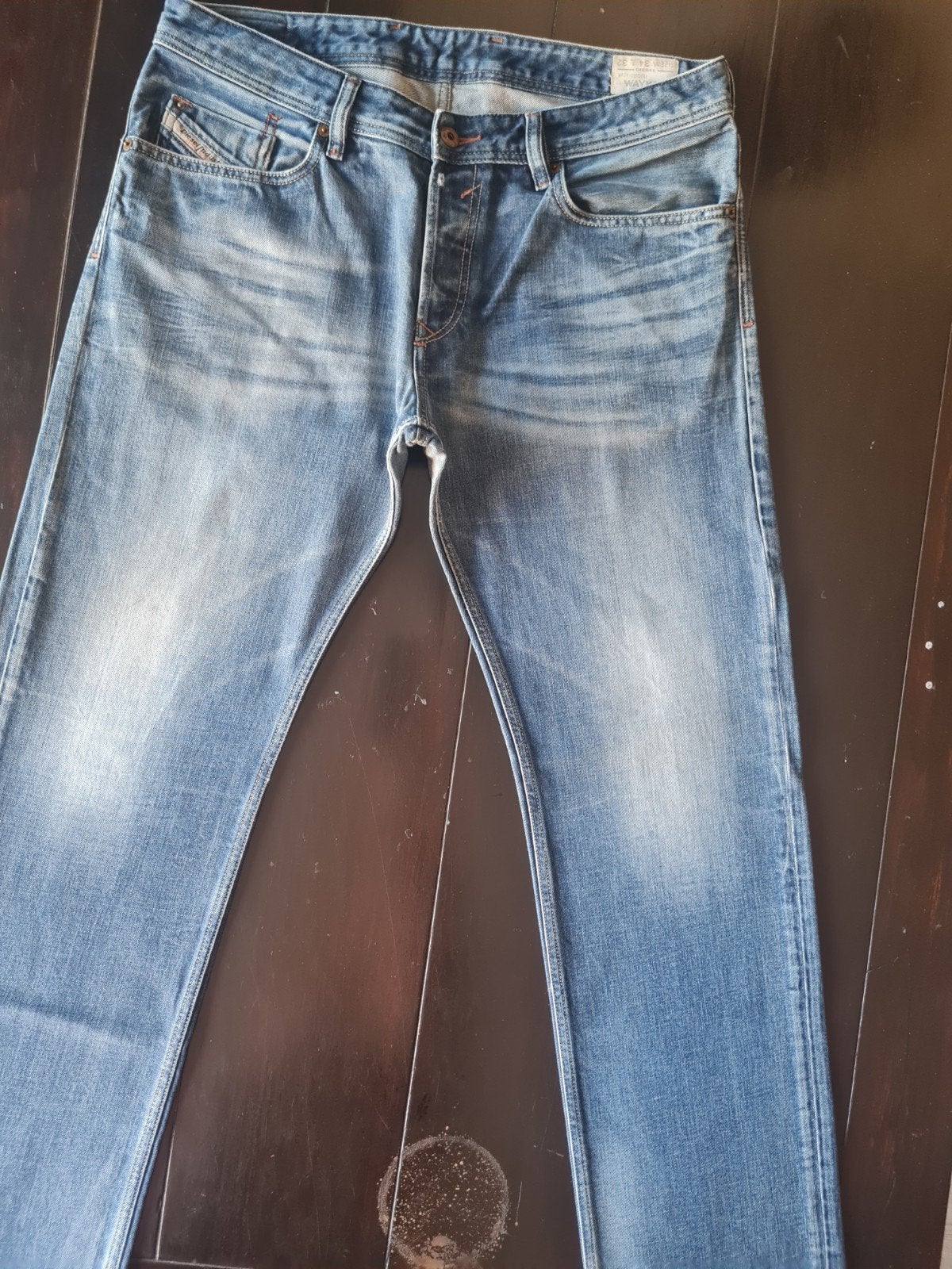 CLASSIC DIESEL WAYKEE REGULAR STRAIGHT JEANS SIZE 34/32, Ophalen of Verzenden, Zo goed als nieuw, Blauw, W33 - W34 (confectie 48/50)