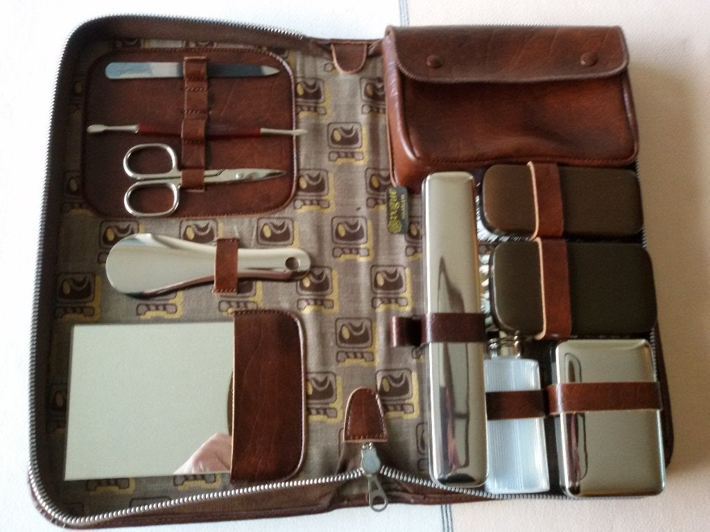 Vintage Luxe reisetui met verzorgingsset Vogue, Haarlem, Ophalen of Verzenden