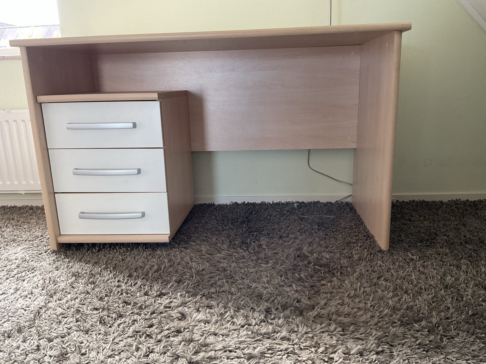Bureau met lades - Licht houtkleur, Ophalen, Gebruikt, Kinderbureau, Beige