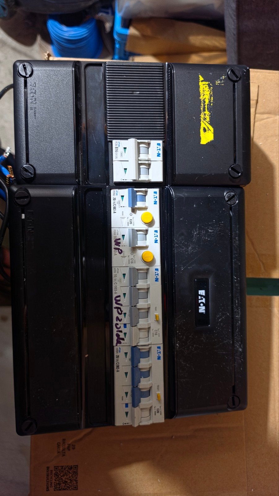 Eaton Groepenkast met Aardlekschakelaars en Installatieautom, Ophalen of Verzenden, Gebruikt, Eaton, Groepenkast