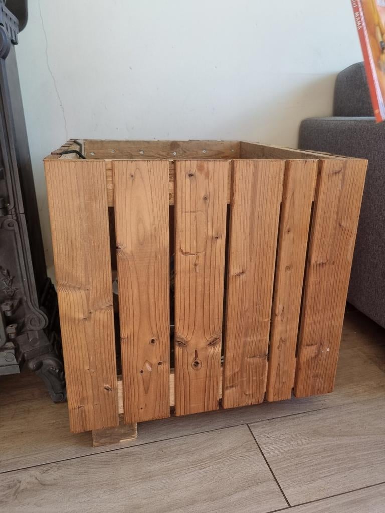 Grote houten bloembak voor buiten, Ophalen, Gebruikt, Vierkant, Balkon
