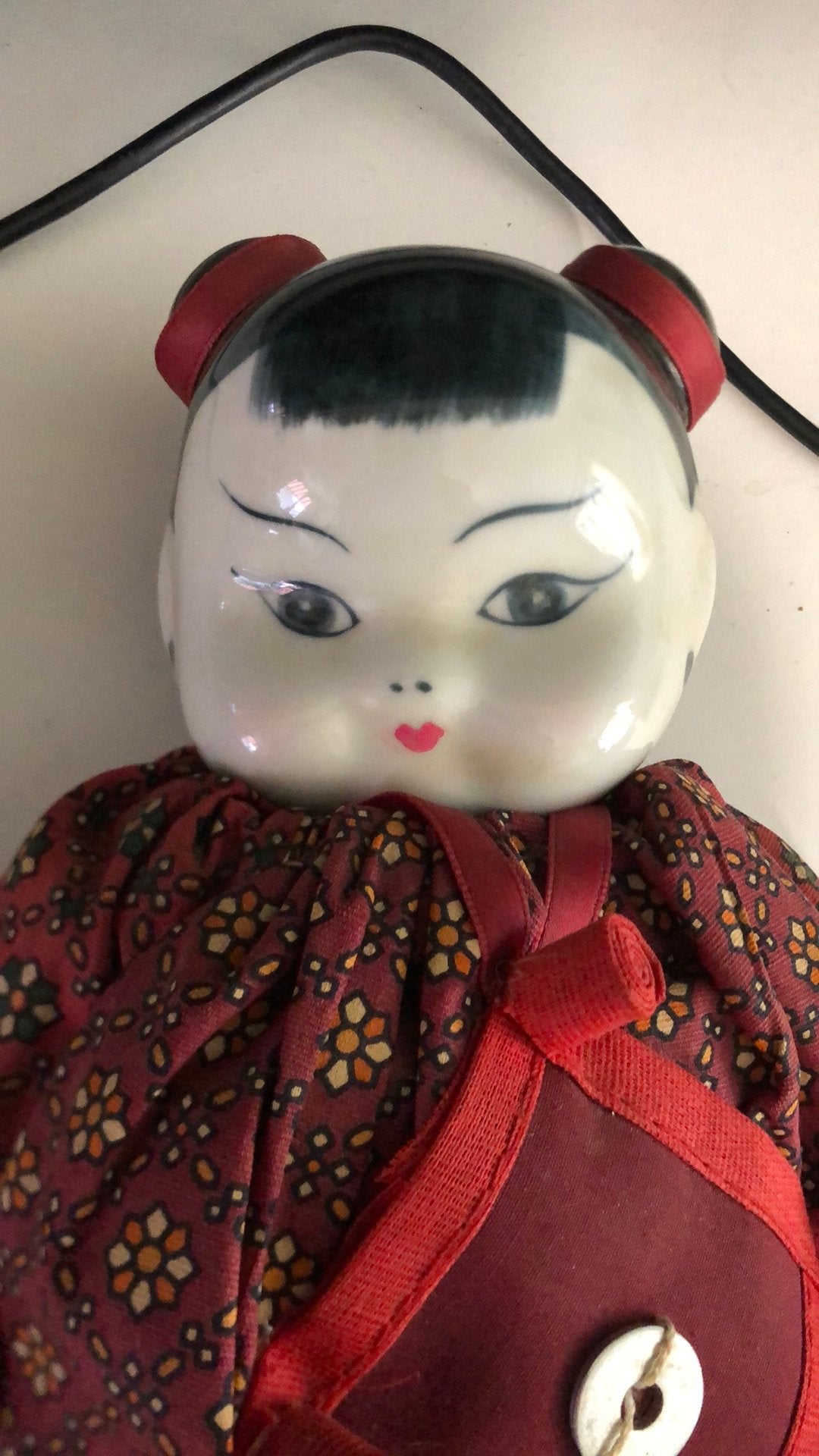 Antiek japans porselein pop zeldzaam, Ophalen of Verzenden, Zo goed als nieuw, Pop