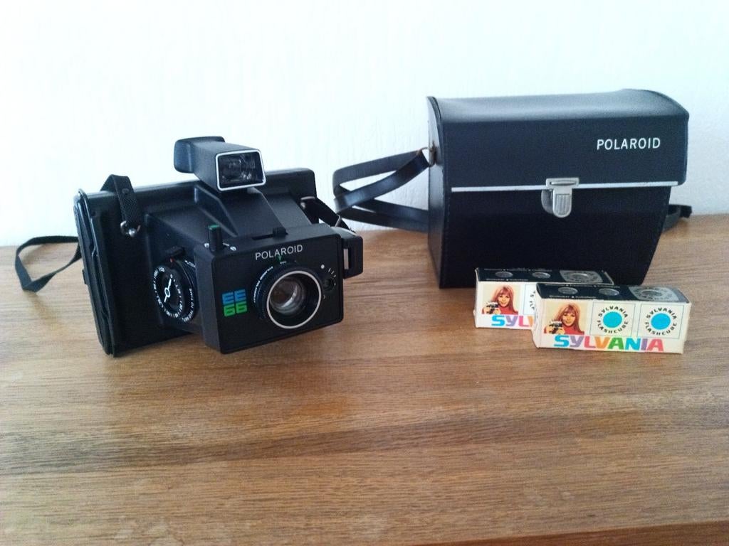 Polaroid EE66 Instant Camera met Tas en Flashcubes, Ophalen, Gebruikt, Polaroid, Polaroid