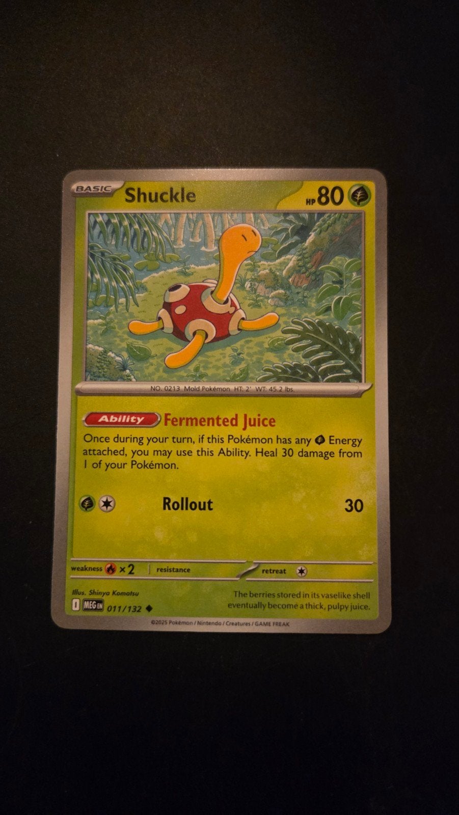 Pokémon Kaart Shuckle 011/132 - Mega Evolution Set, Verzenden, Zo goed als nieuw, Losse kaart
