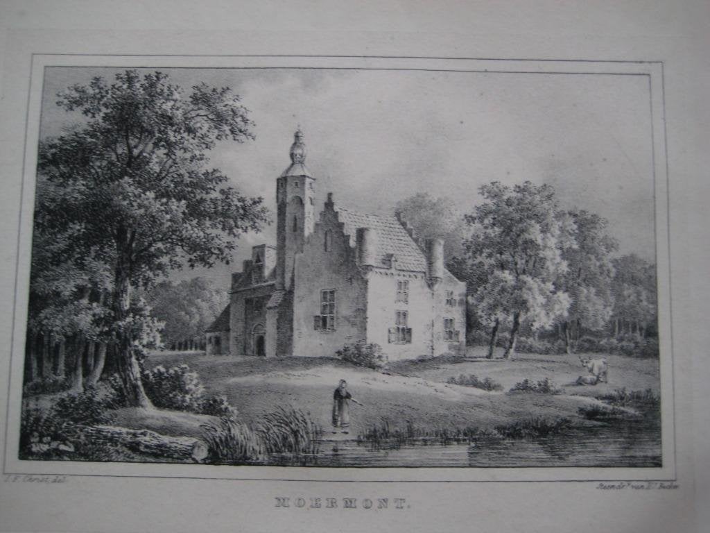 44 Renesse Slot Moermont Litho 1846, Antiek en Kunst, Ophalen of Verzenden