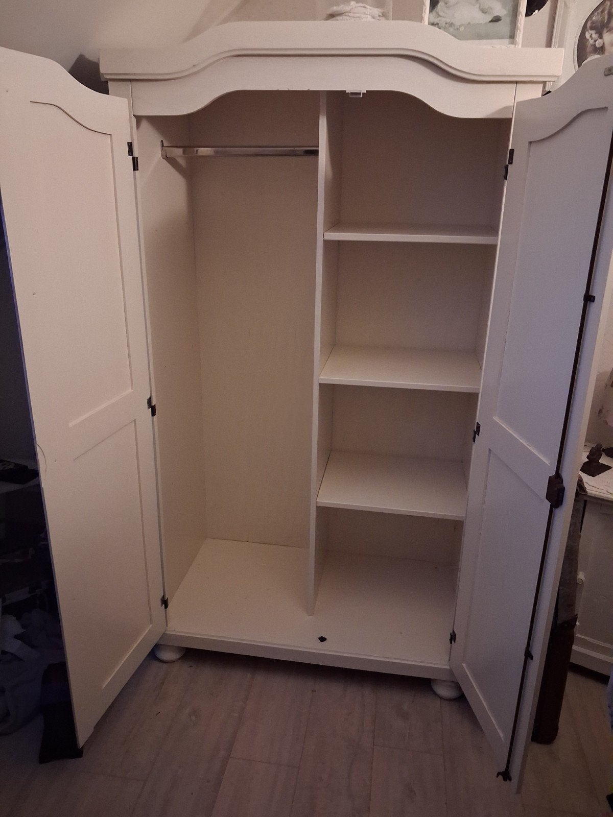 Witte Meidenkast met Hang- en Leggedeelte, Ophalen, Met deur(en), Gebruikt, 50 tot 100 cm