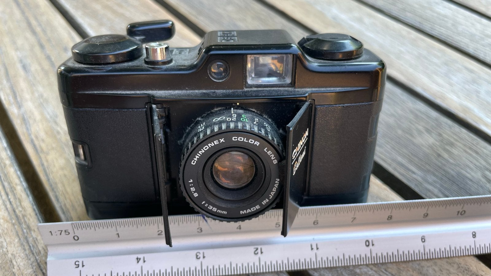 Chinon Bellami Compact Camera - Vintage Analoge Camera, Audio, Tv en Foto, Fotocamera's Analoog, Ophalen, Gebruikt, Compact, Overige Merken