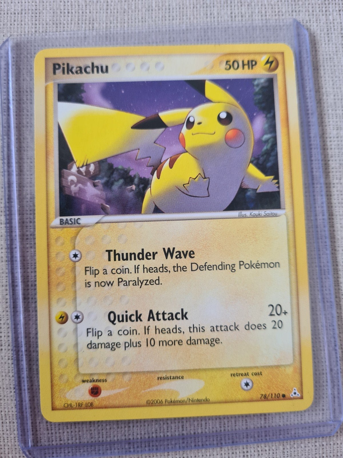 Pikachu (78/110), Ophalen of Verzenden, Zo goed als nieuw, Meerdere kaarten