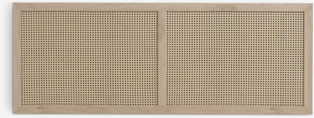 Hoofdbord/wandpaneel warm eiken Hout en Rotan 60x160cm, Ophalen, 160 cm, Overige maten, Hout