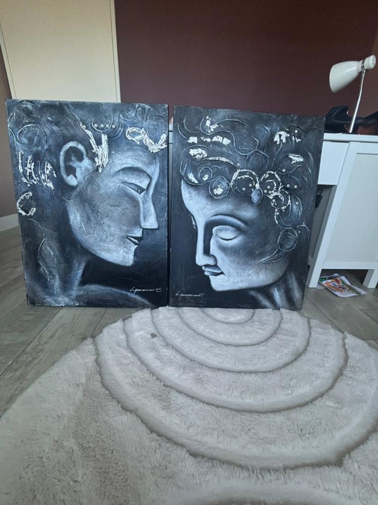 Set van 2, Antiek en Kunst, Kunst | Schilderijen | Klassiek, Ophalen