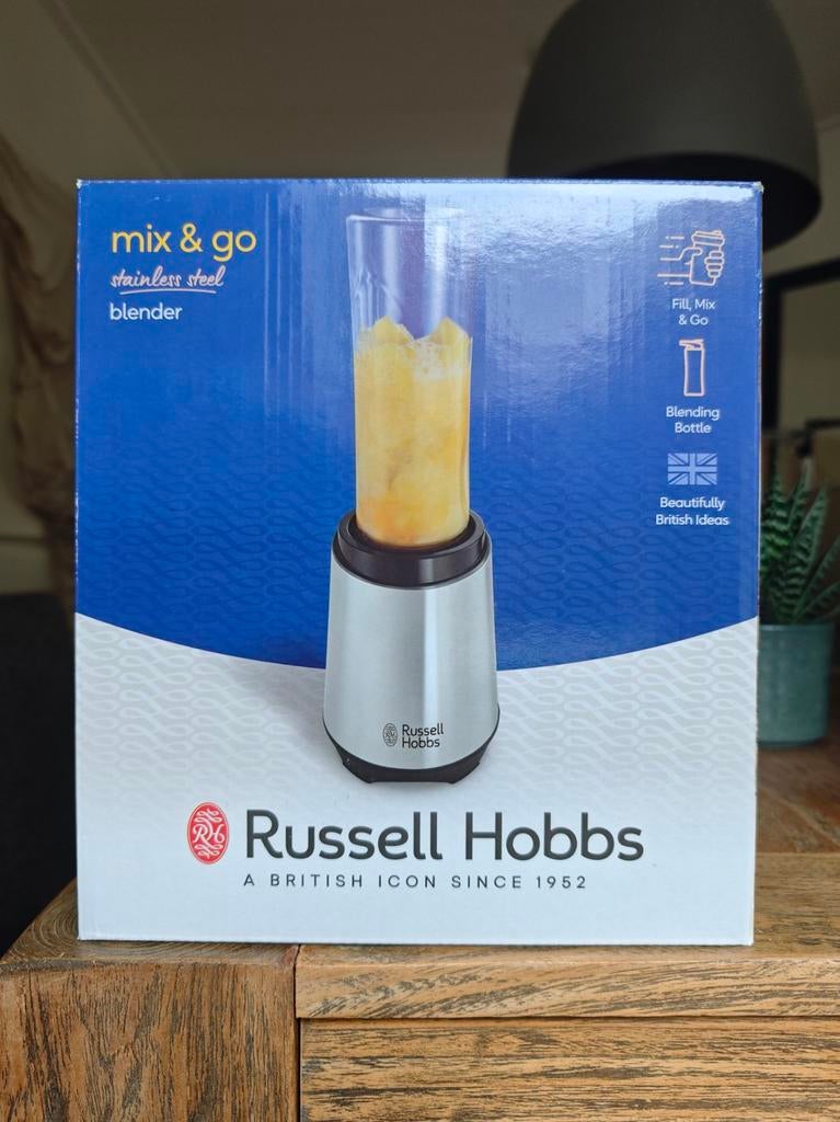 Russell Hobbs Mix & Go Blender RVS - Nieuw, Ophalen of Verzenden, Nieuw, Blender to go
