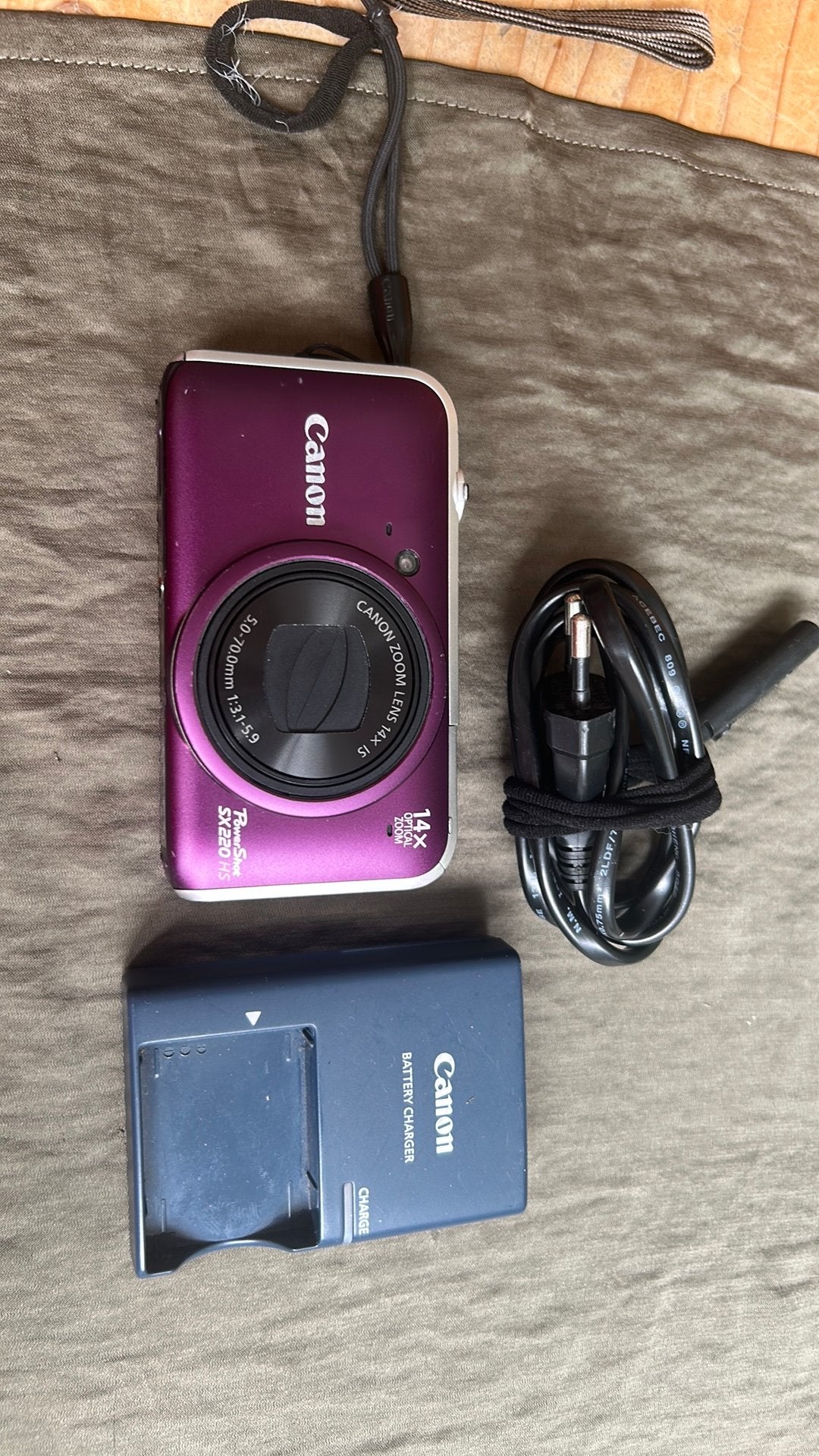 Canon PowerShot SX220 HS - Compactcamera Paars, Ophalen of Verzenden, Gebruikt, Canon, 8 keer of meer