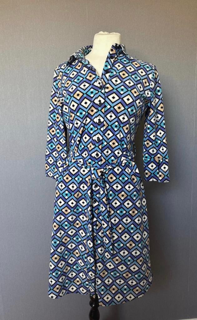 Mi Piace jurk travelstof maat S, Kleding | Dames, Blauw, Ophalen of Verzenden, Knielengte, Maat 36 (S)