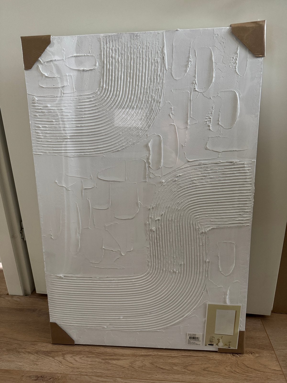 Kwantum Canvas Schilderij Structuur Wit, Ophalen