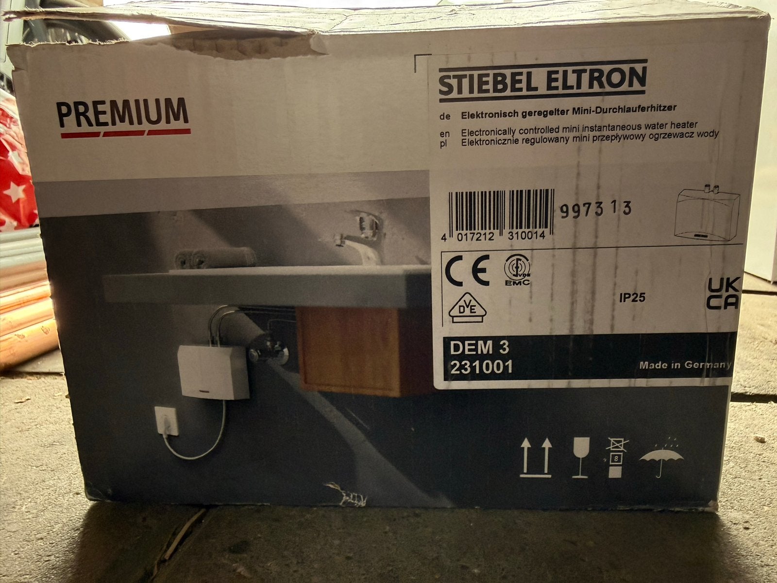 Stiebel Eltron DEM 3 Mini-Doorstroomverwarmer, Minder dan 30 cm, Overige typen, Nieuw, Minder dan 60 cm