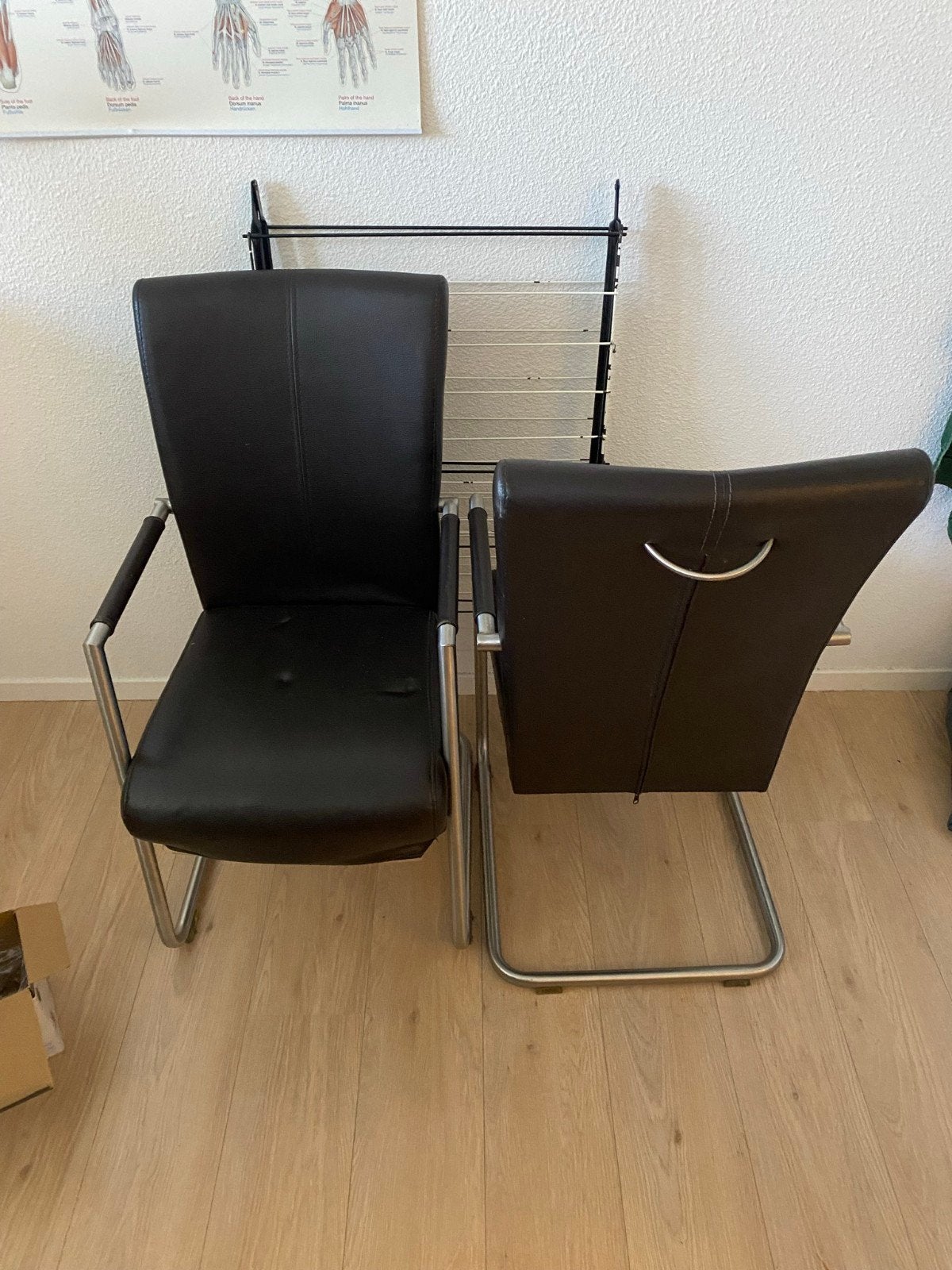 4 comfortabele zitstoelen, Huis en Inrichting, Ophalen, Gebruikt, Zwart, Vier