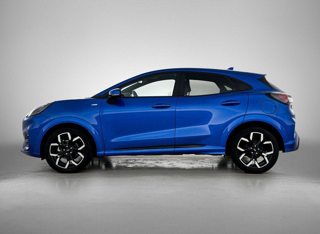 Ford Puma 1.0 EcoBoost Hybrid ST-Line X | Automaat | Winterp, Auto's, Ford, 12 maanden, 125 pk, Blauw, Leder en Stof