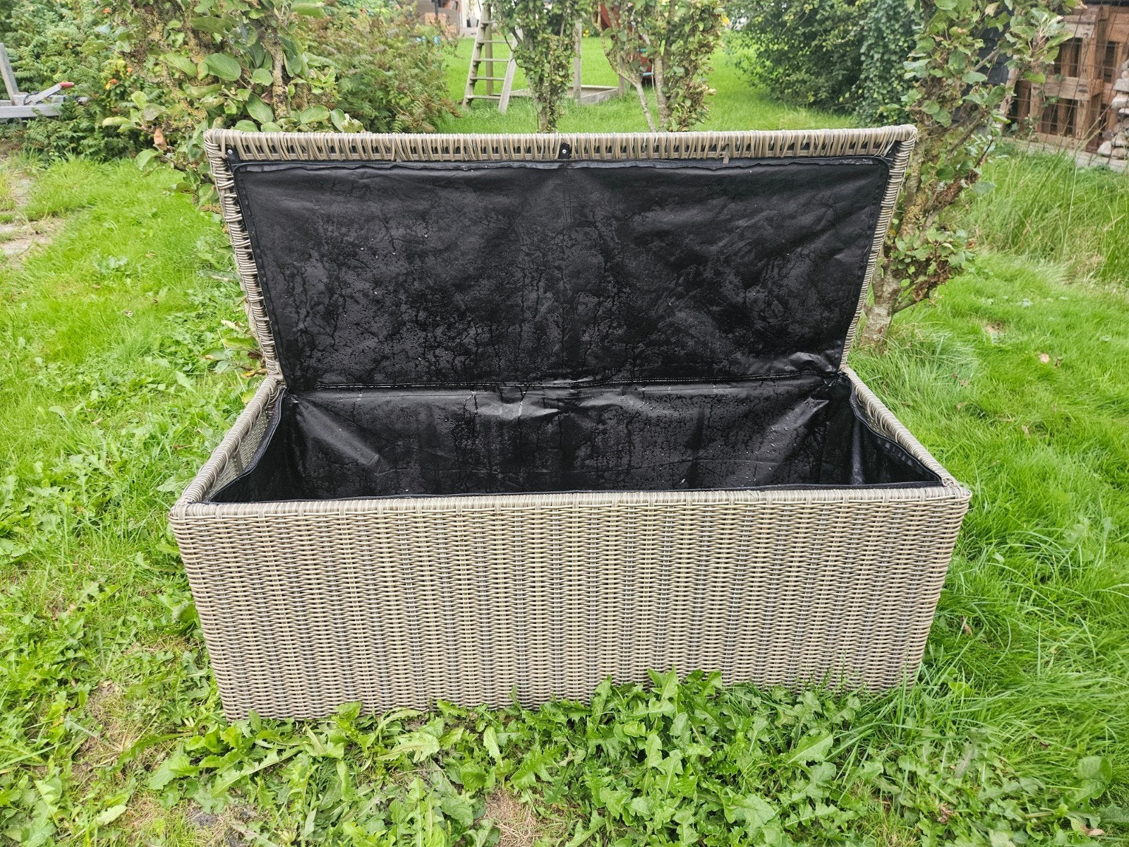 Royal Patio Tuinkussenbox - Grijs wicker, Ophalen, Kunststof, Overige typen