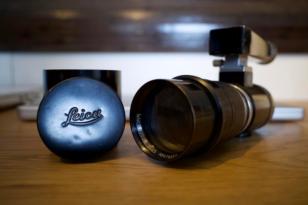 Leica 2cm/f4.5 complete set voor rangefinder, Audio, Tv en Foto, Fotocamera's Analoog, Ophalen of Verzenden, Gebruikt, Spiegelreflex