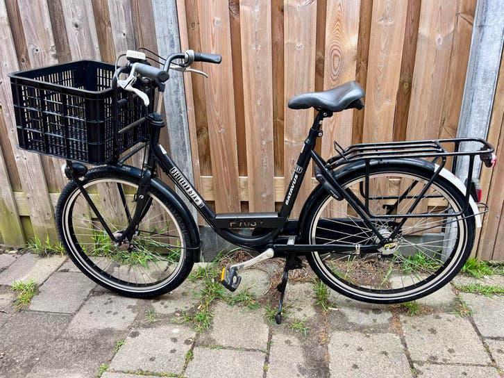 Stevige Batavus Transportfiets met mand, Fietsen en Brommers, Ophalen, Gebruikt, Versnellingen, Batavus