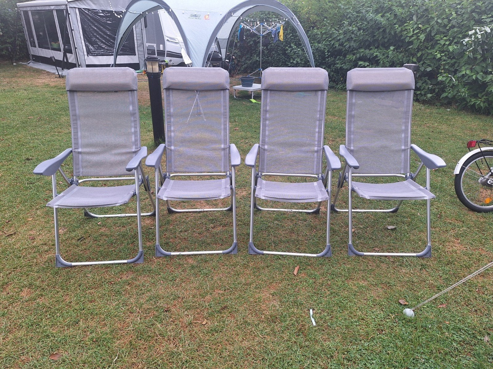 Set van 4 tuinstoelen!, Ophalen, Gebruikt, Campingstoel