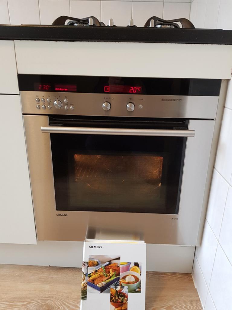 Super mooie Siemens rvs inbouw combi oven magnetron 60+60, Ophalen, Zo goed als nieuw, Hete lucht