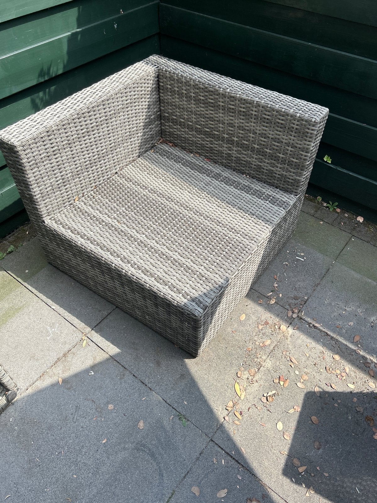 Bois Le Duc Wicker Hoekbankdeel - Grijs, Tuin en Terras, Ophalen, Gebruikt, Wicker