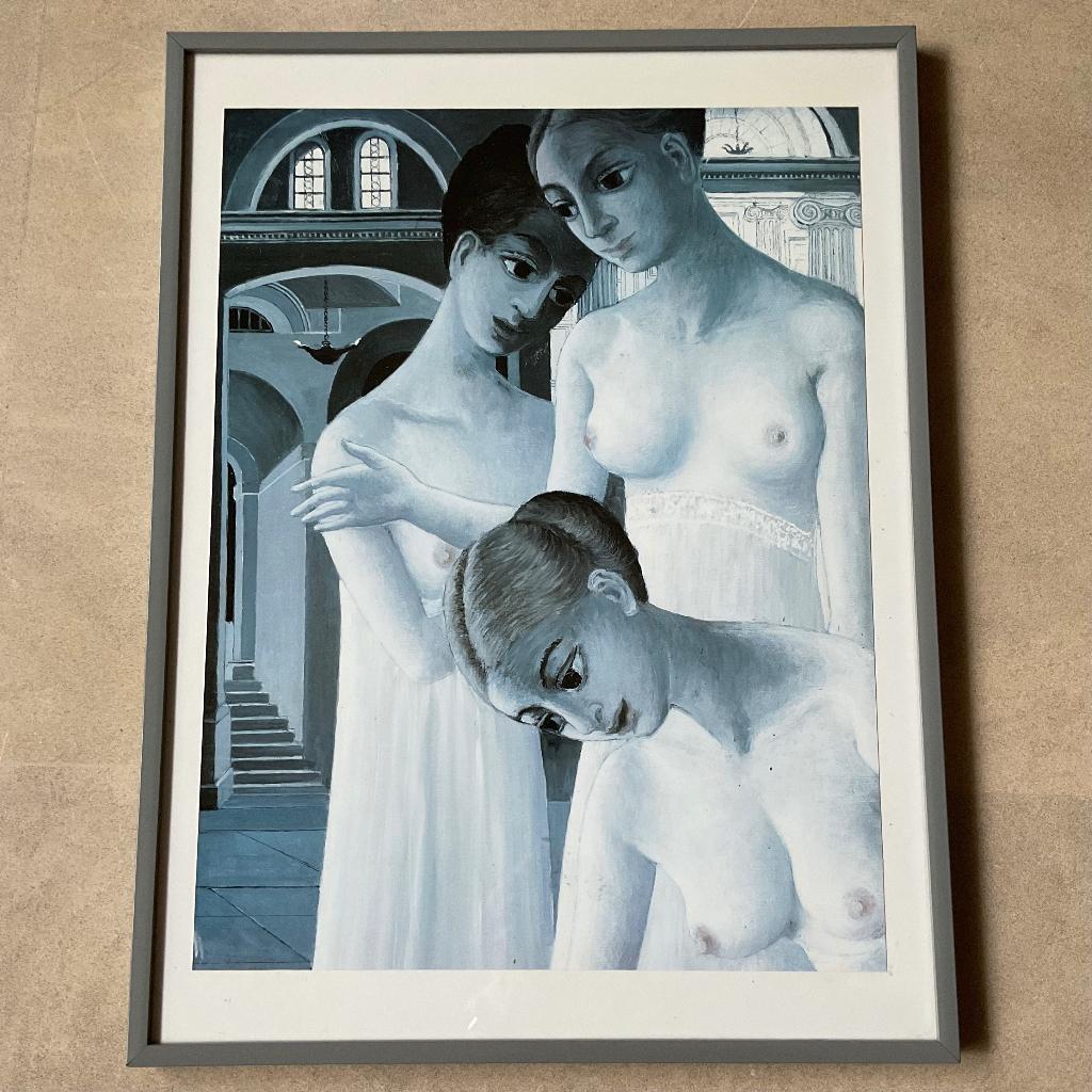 Art print van Paul Delvaux fragment Pompei werk uit 1970, Verzenden