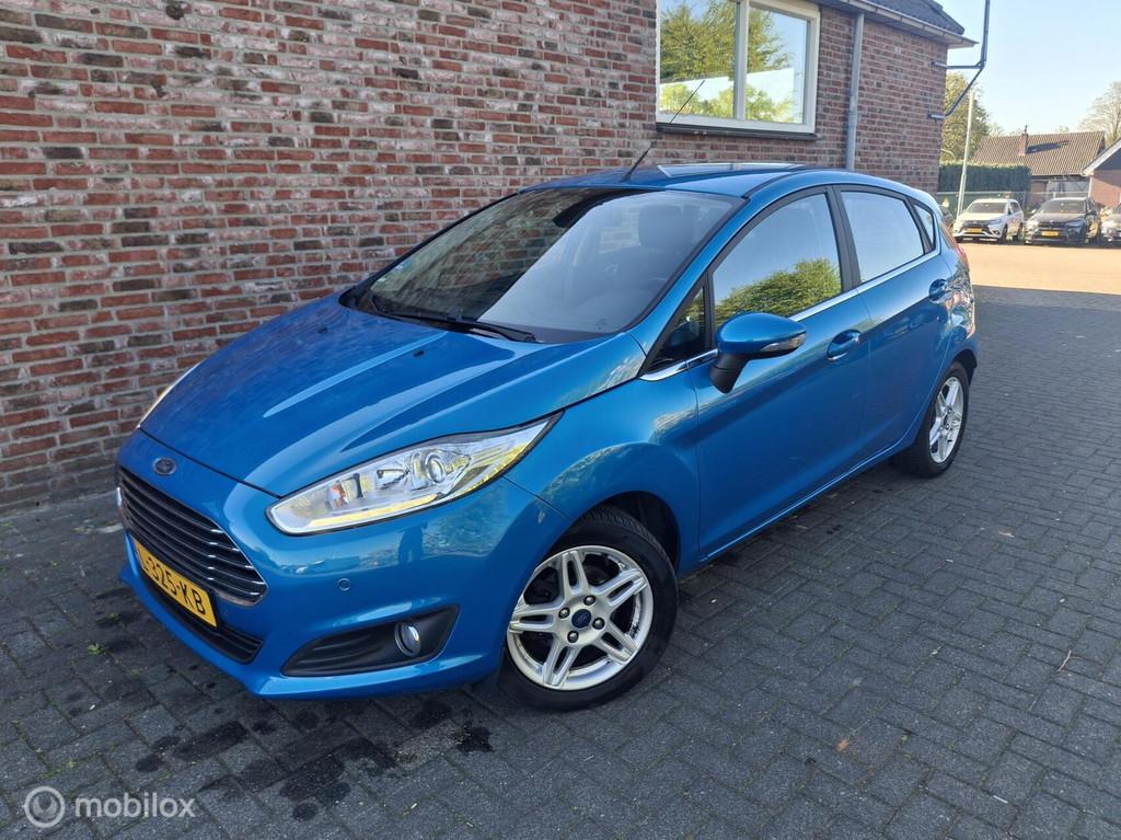 Ford Fiesta 1.0 EcoBoost Titanium, Auto's, Euro 5, 101 pk, Blauw, Bedrijf