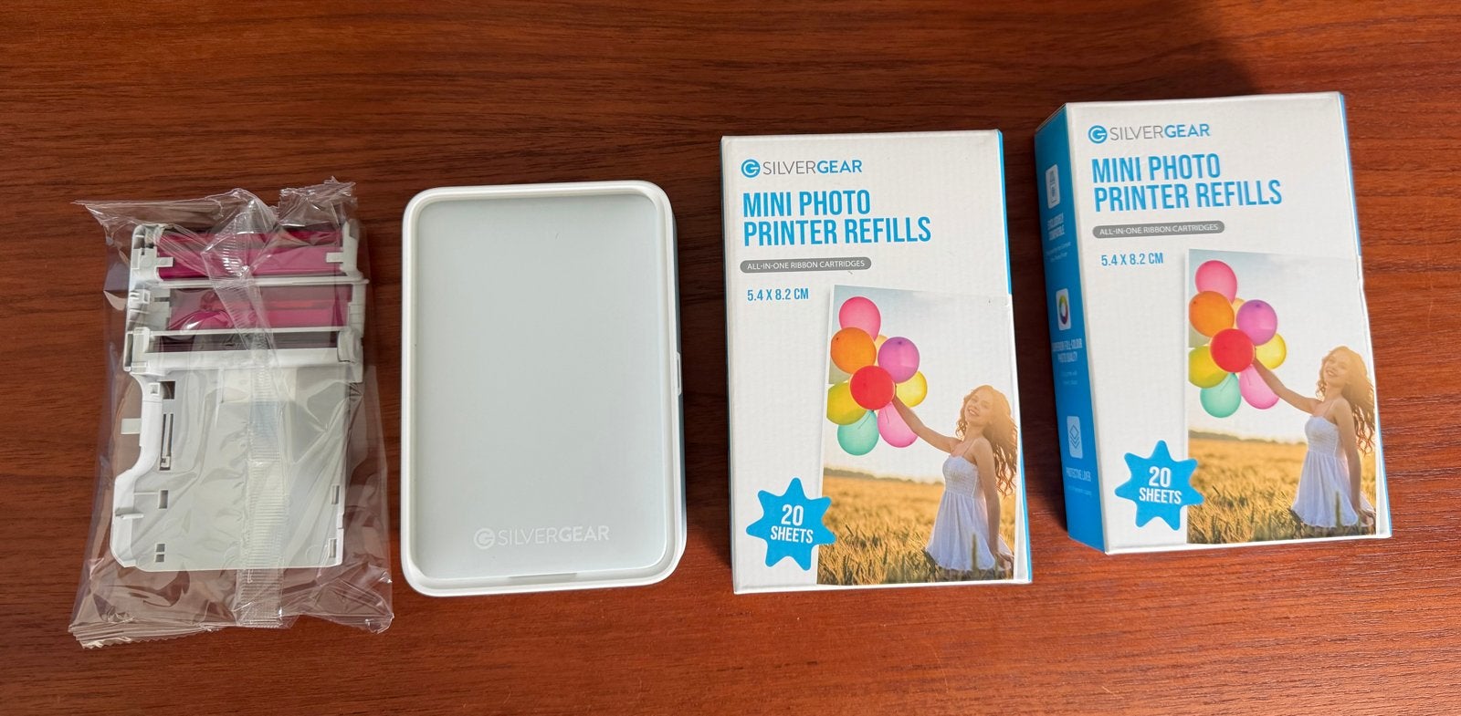Silvergear Mini Fotoprinter (5.4x8.2) mèt EXTRA navulling, Computers en Software, Fotoprinter, Ophalen of Verzenden, Thermo-printer