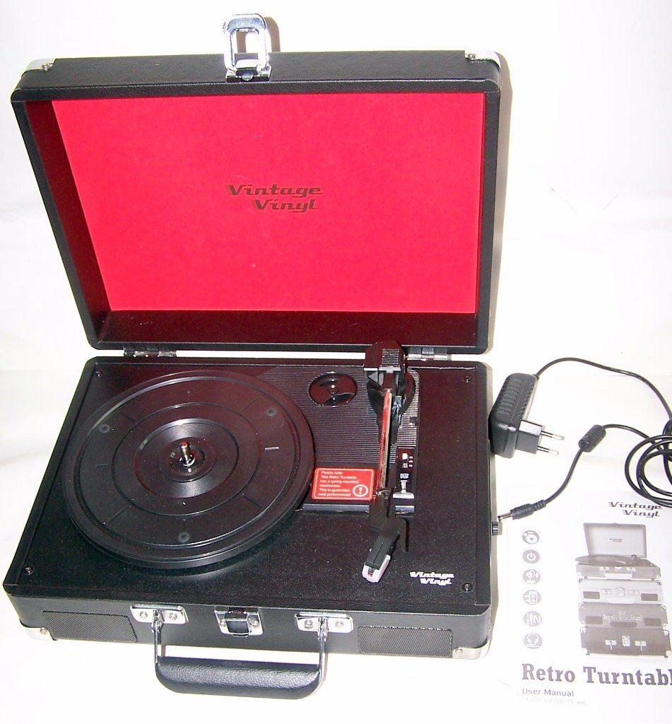 Vintage Vinyl Retro Platenspeler - Zwart.  Splinternieuw., Ophalen of Verzenden, Nieuw, Platenspeler, Overige merken