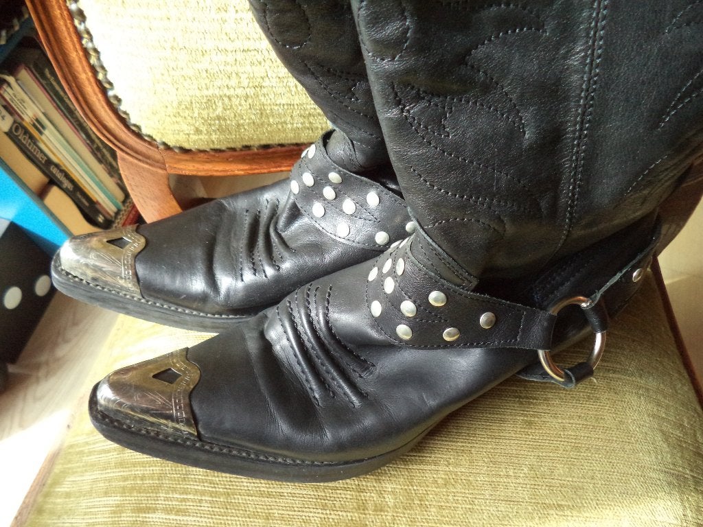 Bronx Western boots leer maat 38, Hoge laarzen, Bronx, Zwart, Ophalen of Verzenden