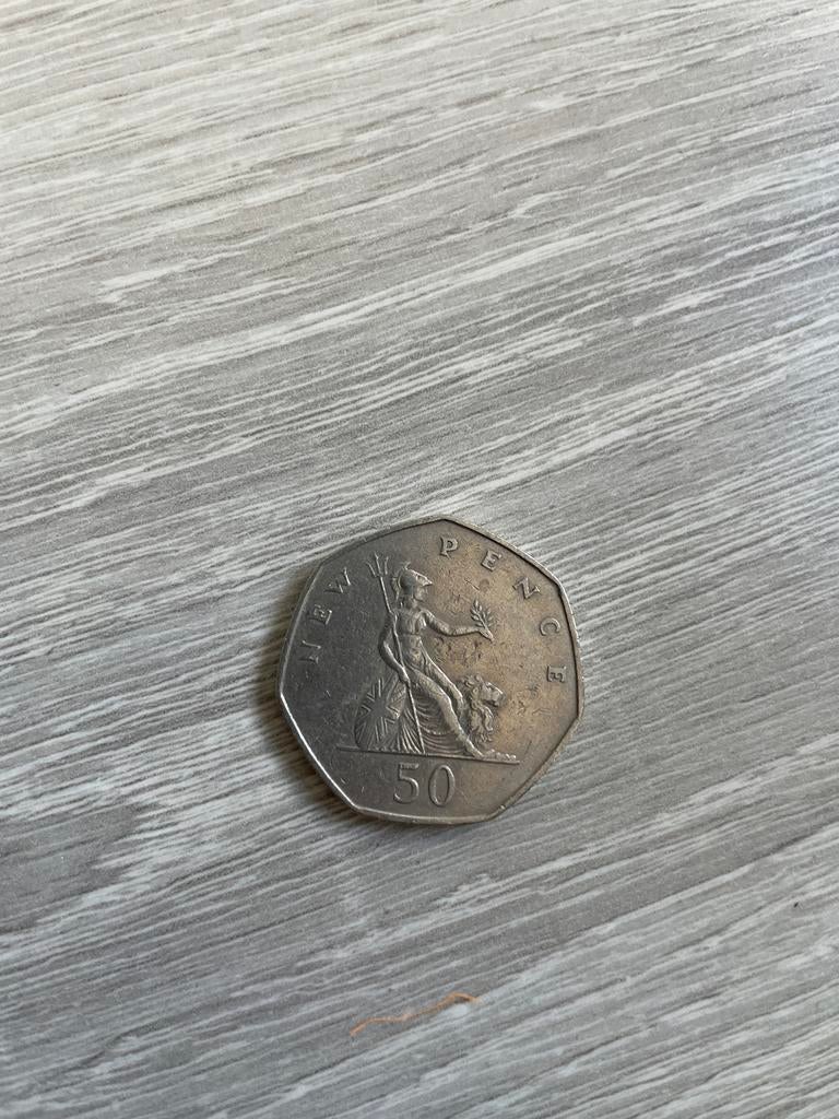 50 Pence 1969 Britse munt - Elizabeth II, Ophalen of Verzenden, Overige landen, Losse munt