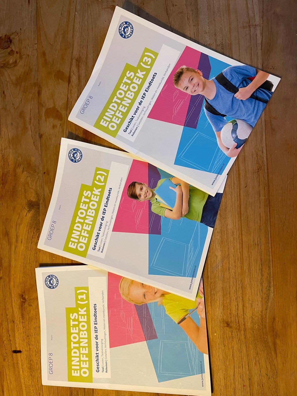 JUNIOR EINSTEIN Eindtoets Oefenboek Groep 8 (set van 3), Boeken, Ophalen of Verzenden, Zo goed als nieuw, Overige niveaus, Overige vakken