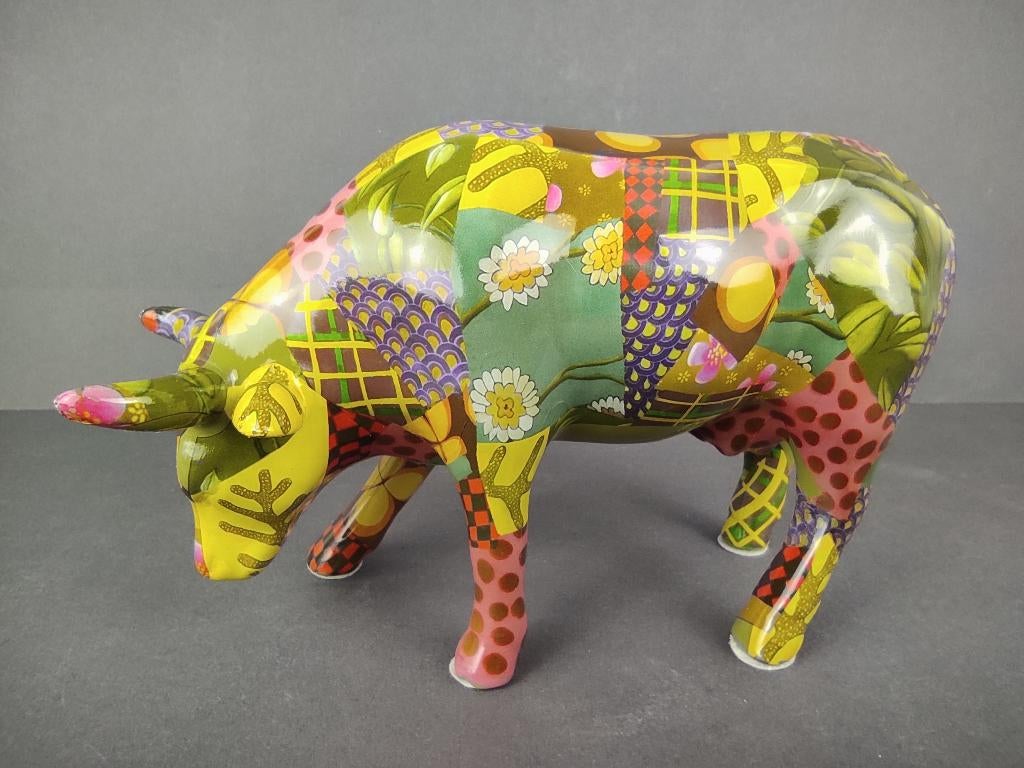 CowParade Koe “Patch Work Suit” MEDIUM, Antiek en Kunst, Kunst | Designobjecten, Ophalen of Verzenden