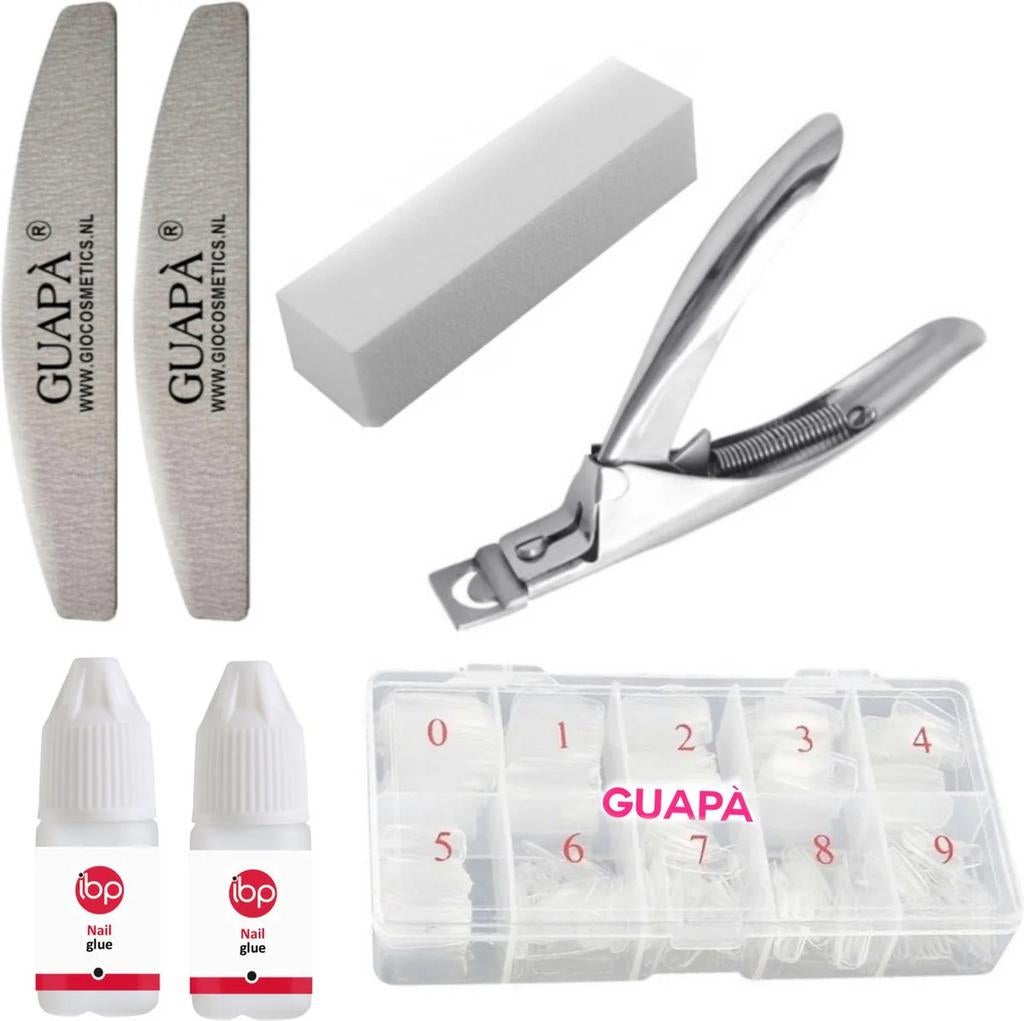GUAPÀ Kunstnagel Tips Voordeelset 500 stuks | Transparant, Ophalen of Verzenden, Nieuw, Pruik of Haarverlenging