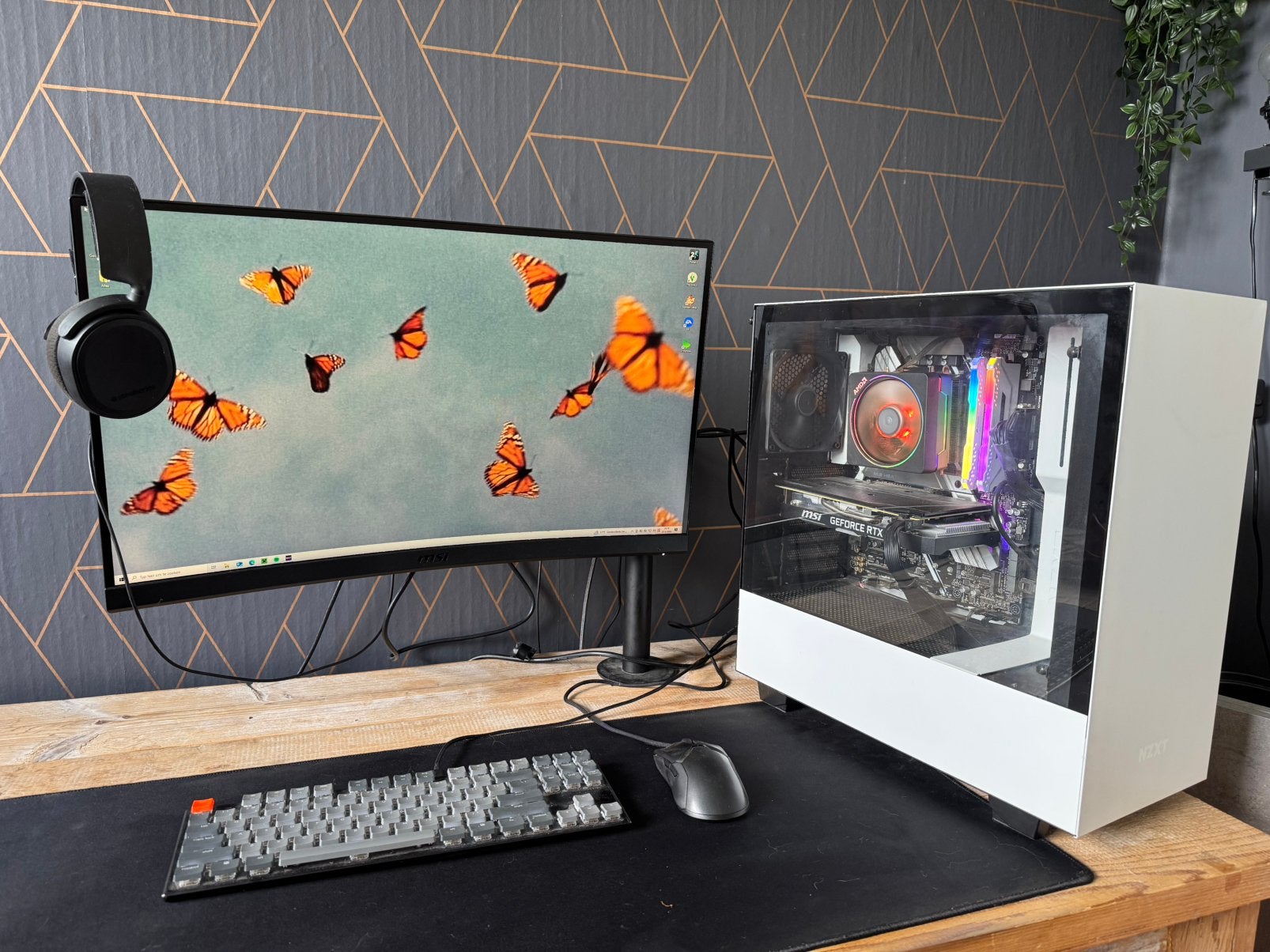 Complete game pc setup - Inclusief toebehoren! (zwart), Zo goed als nieuw, Gaming, SSD, Ophalen