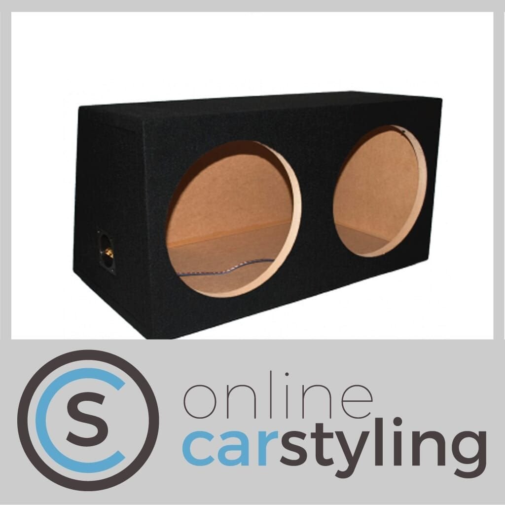 Subwoofer Kist 2x12" met aansluiting 64 Liter 18mm MDF Zwart, Auto diversen, -, -, Nieuw, Ophalen of Verzenden
