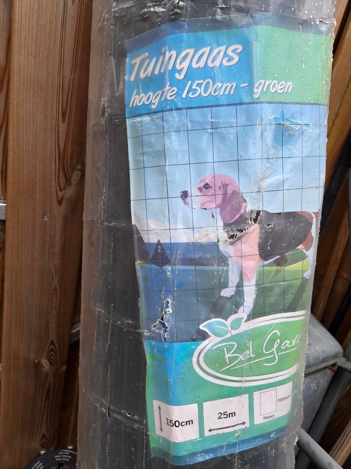 Tuingaas groen 150cm hoog, 25m lang - Nieuw, Tuin en Terras, Gaas en Draad, Ophalen