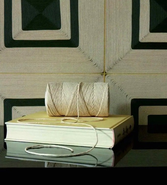 Elitis Behang Carrés jalonnés - VP 996 11/ 2 rollen. NIEUW, Ophalen of Verzenden, Minder dan 10 m², Beige